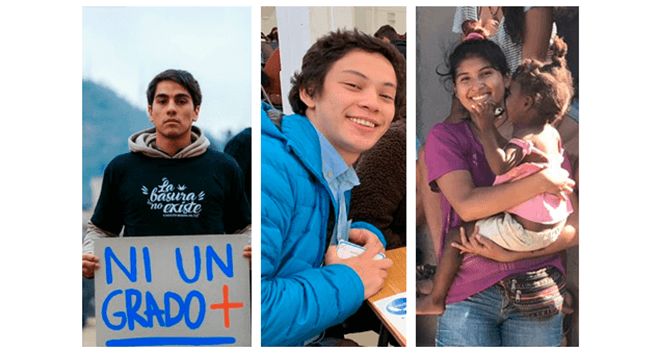 Chilenos ganadores jovenes voluntarios