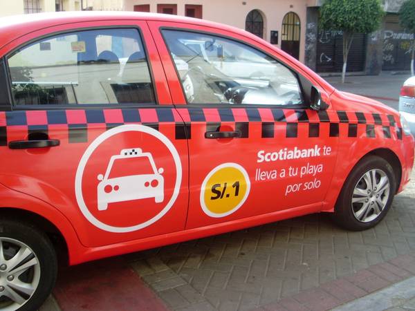 Scotiabank te lleva en taxi desde el Blvd de Asia a tu playa